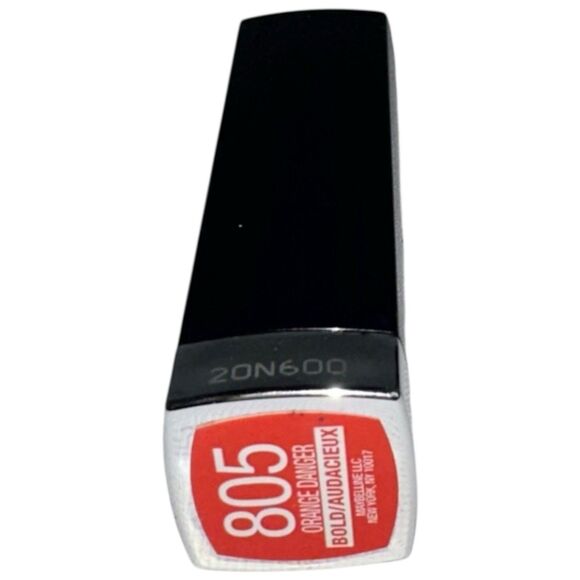 Maybelline Loaded Bolds Lipstick 805 Orange Danger Vibrant Longwear Shade - Picture 10 of 12